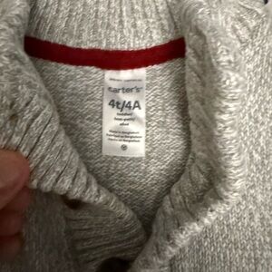 Carter's Light Gray Knit Cardigan